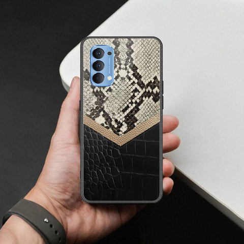 Oppo Reno 4 Cover - Printed Skins Series - HQ Ultra Shine Premium Infinity Glass Soft Silicon Borders Case