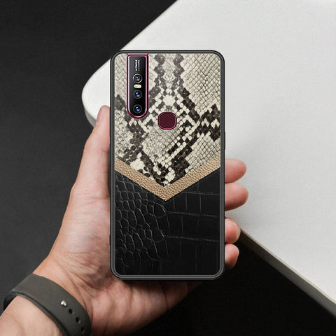 Vivo V15 Cover - Printed Skins Series - HQ Ultra Shine Premium Infinity Glass Soft Silicon Borders Case