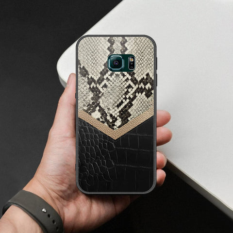 Samsung Galaxy S6 Edge Cover - Printed Skins Series - HQ Ultra Shine Premium Infinity Glass Soft Silicon Borders Case