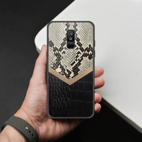 Samsung Galaxy A6 Plus 2018 Cover - Printed Skins Series - HQ Ultra Shine Premium Infinity Glass Soft Silicon Borders Case