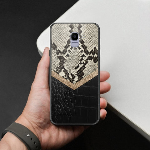 Samsung Galaxy J6 Cover - Printed Skins Series - HQ Ultra Shine Premium Infinity Glass Soft Silicon Borders Case