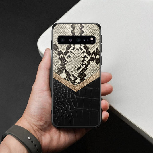 Samsung Galaxy S10 5G Cover - Printed Skins Series - HQ Ultra Shine Premium Infinity Glass Soft Silicon Borders Case (Fast Delivery)(A)