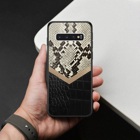 Samsung Galaxy S10 Cover - Printed Skins Series - HQ Ultra Shine Premium Infinity Glass Soft Silicon Borders Case