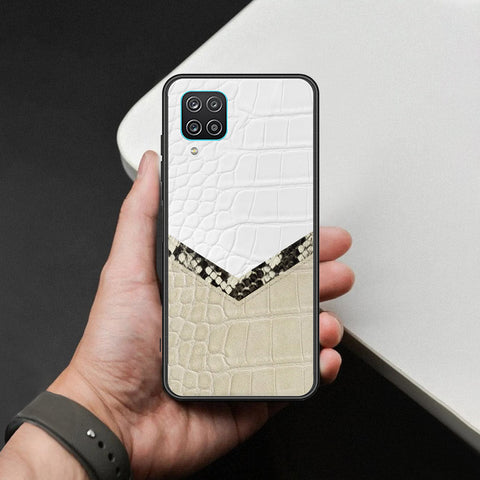 Samsung Galaxy A12 Cover - Printed Skins Series - HQ Ultra Shine Premium Infinity Glass Soft Silicon Borders Case