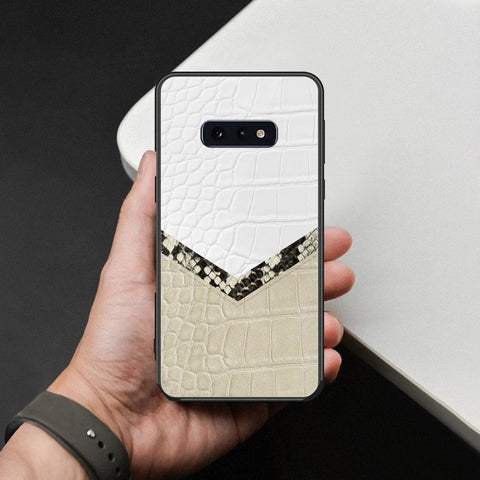 Samsung Galaxy S10e Cover - Printed Skins Series - HQ Ultra Shine Premium Infinity Glass Soft Silicon Borders Case