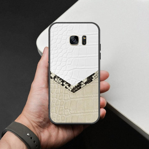 Samsung Galaxy S7 Cover - Printed Skins Series - HQ Ultra Shine Premium Infinity Glass Soft Silicon Borders Case