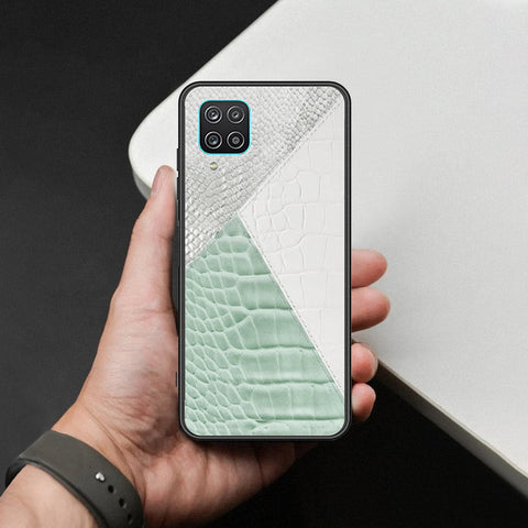 Samsung Galaxy A12 Cover - Printed Skins Series - HQ Ultra Shine Premium Infinity Glass Soft Silicon Borders Case