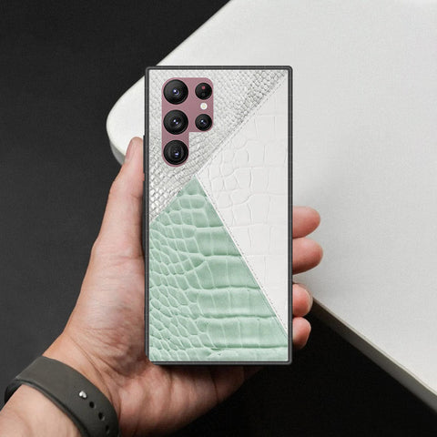 Samsung Galaxy S22 Ultra 5G Cover - Printed Skins Series - HQ Ultra Shine Premium Infinity Glass Soft Silicon Borders Case