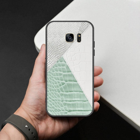 Samsung Galaxy S7 Cover - Printed Skins Series - HQ Ultra Shine Premium Infinity Glass Soft Silicon Borders Case