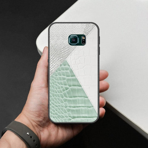Samsung Galaxy S6 Edge Cover - Printed Skins Series - HQ Ultra Shine Premium Infinity Glass Soft Silicon Borders Case