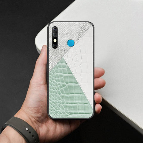 Infinix Hot 8 Cover - Printed Skins Series - HQ Ultra Shine Premium Infinity Glass Soft Silicon Borders Case