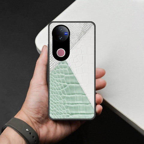 Vivo V50e Cover - Printed Skins Series - HQ Ultra Shine Premium Infinity Glass Soft Silicon Borders Case