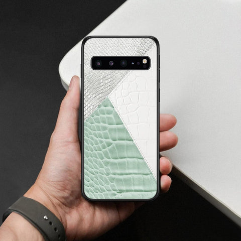 Samsung Galaxy S10 5G Cover - Printed Skins Series - HQ Ultra Shine Premium Infinity Glass Soft Silicon Borders Case