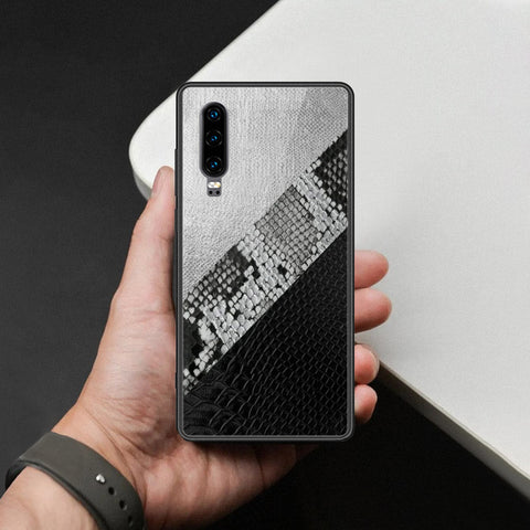 Huawei P30 Cover - Printed Skins Series - HQ Ultra Shine Premium Infinity Glass Soft Silicon Borders Case