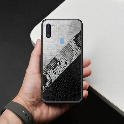 Samsung Galaxy A11 Cover - Printed Skins Series - HQ Ultra Shine Premium Infinity Glass Soft Silicon Borders Case