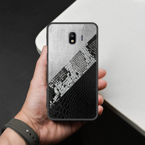 Samsung Galaxy J4 2018 Cover - Printed Skins Series - HQ Ultra Shine Premium Infinity Glass Soft Silicon Borders Case