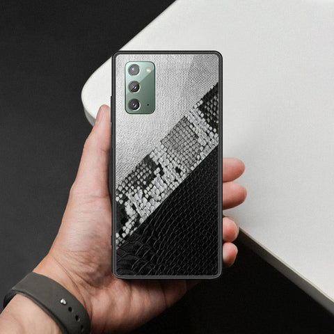 Samsung Galaxy Note 20 Cover - Printed Skins Series - HQ Ultra Shine Premium Infinity Glass Soft Silicon Borders Case