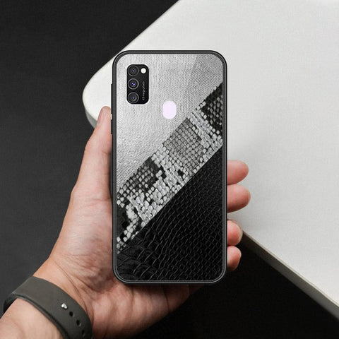 Samsung Galaxy M21 Cover - Printed Skins Series - HQ Ultra Shine Premium Infinity Glass Soft Silicon Borders Case