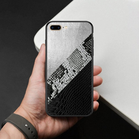 iPhone 8 Plus / 7 Plus - Printed Skins Series - HQ Ultra Shine Premium Infinity Glass Soft Silicon Borders Case