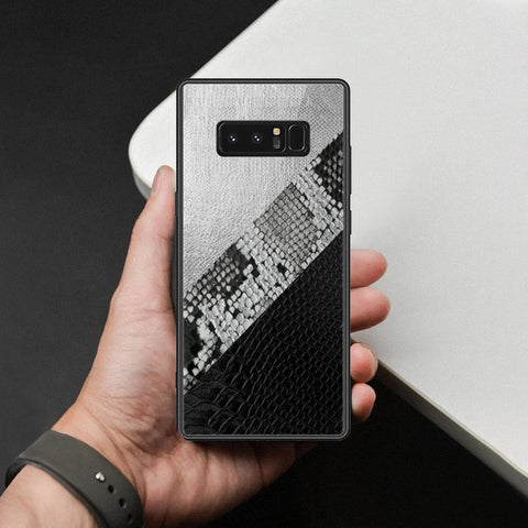 Samsung Galaxy Note 8 Cover - Printed Skins Series - HQ Ultra Shine Premium Infinity Glass Soft Silicon Borders Case