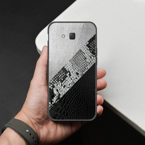 Samsung Galaxy J7 2015 Cover - Printed Skins Series - HQ Ultra Shine Premium Infinity Glass Soft Silicon Borders Case