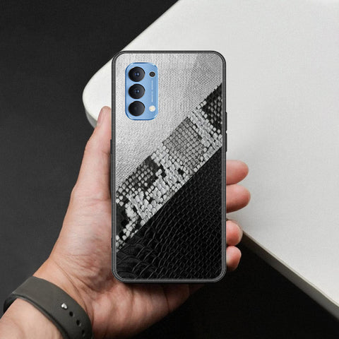 Oppo Reno 4 Cover - Printed Skins Series - HQ Ultra Shine Premium Infinity Glass Soft Silicon Borders Case