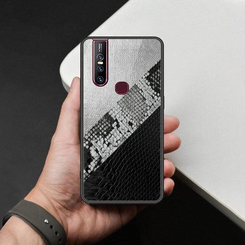 Vivo V15 Cover - Printed Skins Series - HQ Ultra Shine Premium Infinity Glass Soft Silicon Borders Case