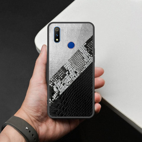 Realme 3 Cover - Printed Skins Series - HQ Ultra Shine Premium Infinity Glass Soft Silicon Borders Case