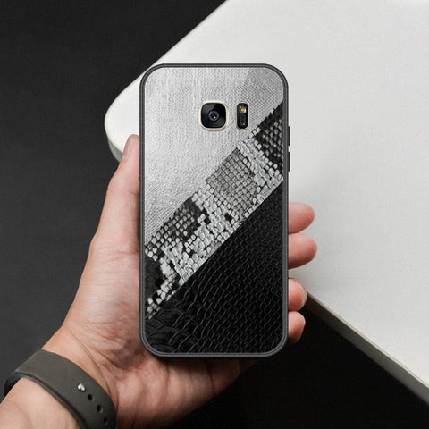 Samsung Galaxy S7 Cover - Printed Skins Series - HQ Ultra Shine Premium Infinity Glass Soft Silicon Borders Case