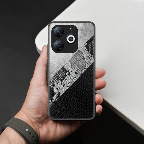 Infinix Smart 8 Pro Cover - Printed Skins Series - HQ Ultra Shine Premium Infinity Glass Soft Silicon Borders Case