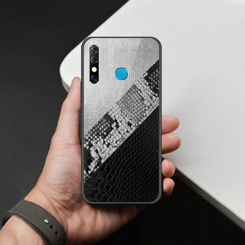 Infinix Hot 8 Cover - Printed Skins Series - HQ Ultra Shine Premium Infinity Glass Soft Silicon Borders Case