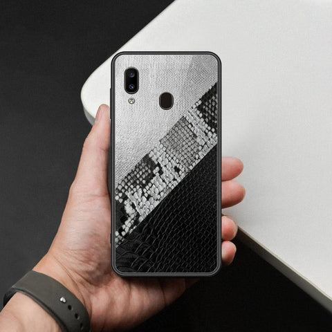Samsung Galaxy A30 Cover - Printed Skins Series - HQ Ultra Shine Premium Infinity Glass Soft Silicon Borders Case