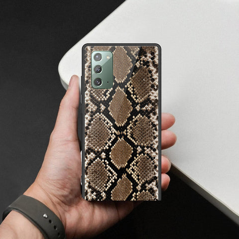 Samsung Galaxy Note 20 Cover - Printed Skins Series - HQ Ultra Shine Premium Infinity Glass Soft Silicon Borders Case