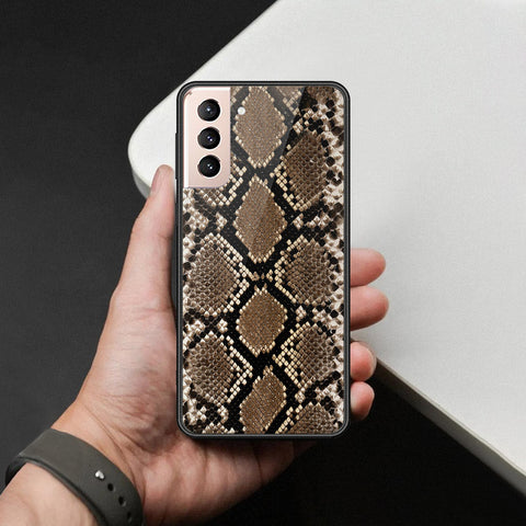 Samsung Galaxy S21 5G Cover - Printed Skins Series - HQ Ultra Shine Premium Infinity Glass Soft Silicon Borders Case