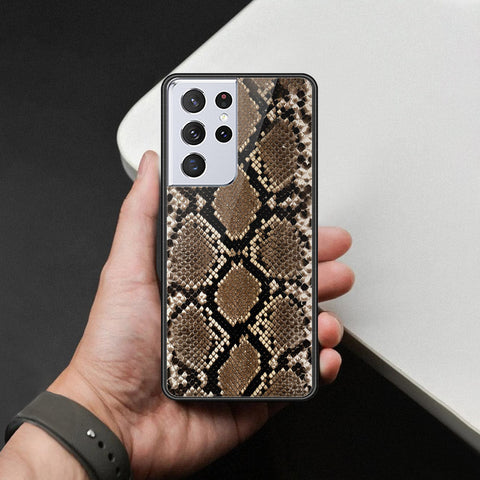 Samsung Galaxy S21 Ultra 5G Cover - Printed Skins Series - HQ Ultra Shine Premium Infinity Glass Soft Silicon Borders Case