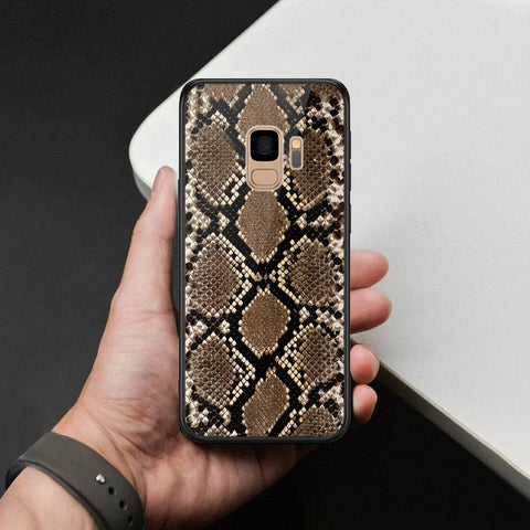 Samsung Galaxy S9 Cover - Printed Skins Series - HQ Ultra Shine Premium Infinity Glass Soft Silicon Borders Case