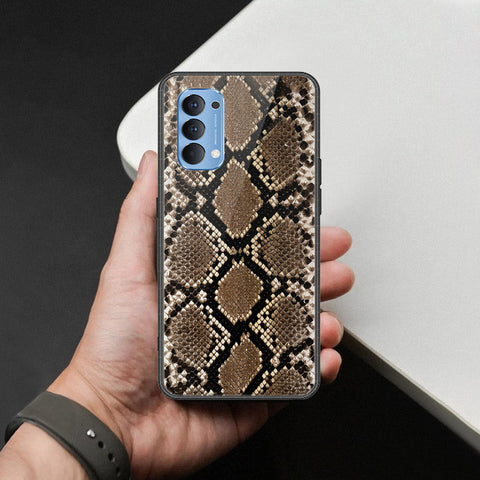 Oppo Reno 4 Cover - Printed Skins Series - HQ Ultra Shine Premium Infinity Glass Soft Silicon Borders Case