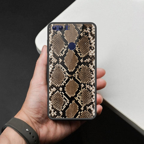 Huawei Honor 8 Cover - Printed Skins Series - HQ Ultra Shine Premium Infinity Glass Soft Silicon Borders Case