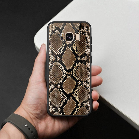 Samsung Galaxy S8 Plus Cover - Printed Skins Series - HQ Ultra Shine Premium Infinity Glass Soft Silicon Borders Case