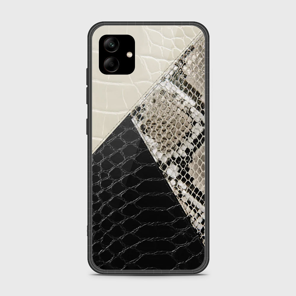 Samsung Galaxy A04 Cover- Printed Skins Series - D34 -HQ Ultra Shine Premium Infinity Glass Soft Silicon Borders Case ( Fast Delivery )