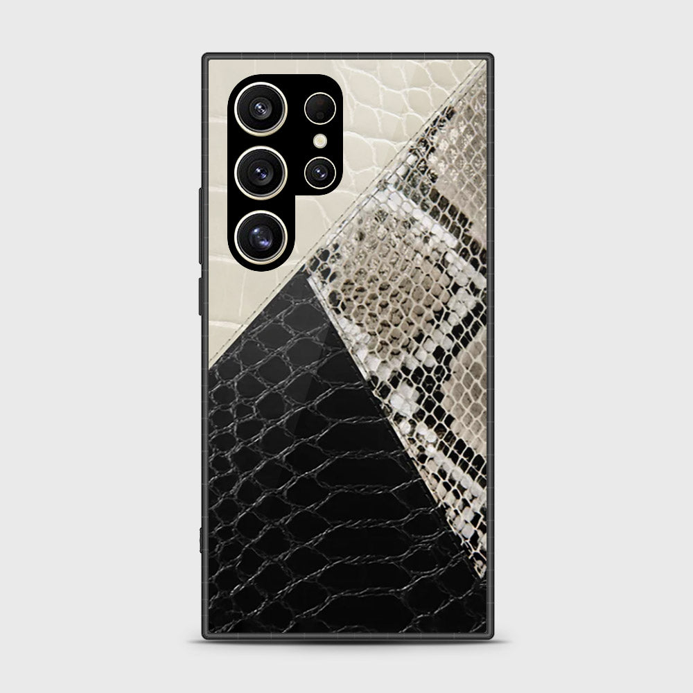 Samsung Galaxy S24 Ultra Cover- Printed Skins Series - HQ Ultra Shine Premium Infinity Glass Soft Silicon Borders Case (Fast Delivery)