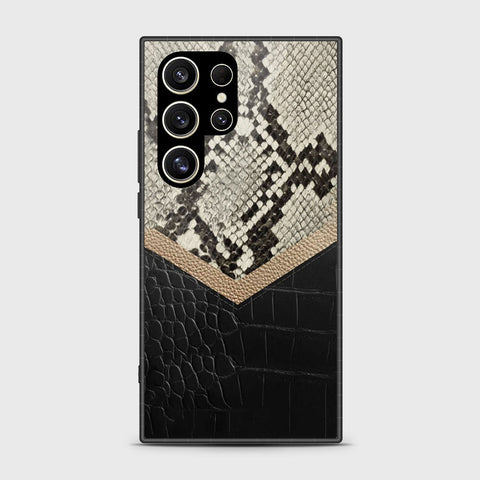 Samsung Galaxy S24 Ultra Cover- Printed Skins Series - HQ Ultra Shine Premium Infinity Glass Soft Silicon Borders Case (Fast Delivery) (SU)