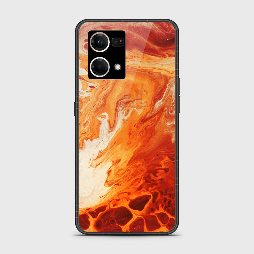 Oppo Reno 7 4G Cover - Mystic Marble Series - D27 - HQ Ultra Shine Premium Infinity Glass Soft Silicon Borders Case ( Fast Delivery )