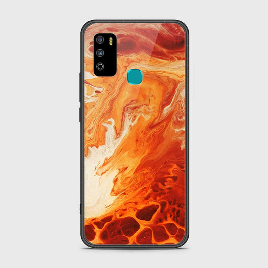 Infinix Hot 9 Play Cover- Mystic Marble Series - D14 - HQ Ultra Shine Premium Infinity Glass Soft Silicon Borders Case ( Fast Delivery )
