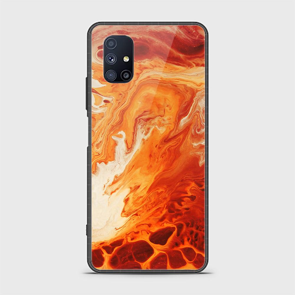 Samsung Galaxy M51 Cover - Mystic Marble Series - D34 - HQ Ultra Shine Premium Infinity Glass Soft Silicon Borders Case ( Fast Delivery )