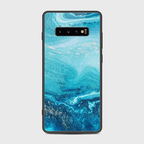 Samsung Galaxy S10 Plus Cover - Mystic Marble Series -D294 - HQ Ultra Shine Premium Infinity Glass Soft Silicon Borders Case ( Fast Delivery )