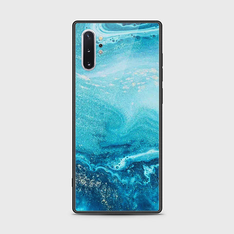 Samsung Galaxy Note 10 Plus Cover - Mystic Marble Series - HQ Ultra Shine Premium Infinity Glass Soft Silicon Borders Case
