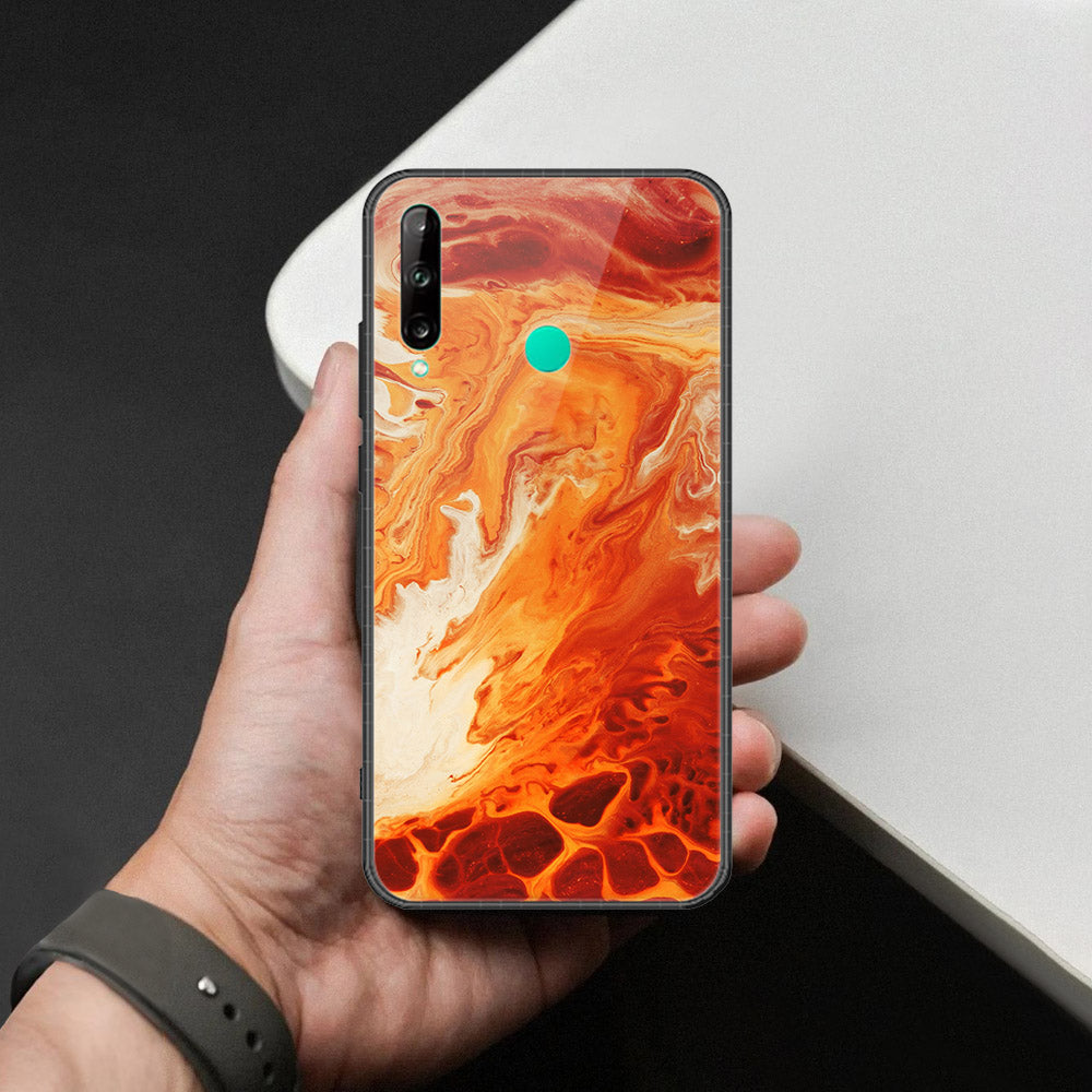 Huawei Y7P Cover - Mystic Marble Series - HQ Ultra Shine Premium Infinity Glass Soft Silicon Borders Case