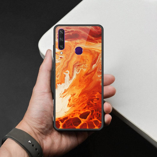 Honor 7A Cover - Mystic Marble Series - HQ Ultra Shine Premium Infinity Glass Soft Silicon Borders Case