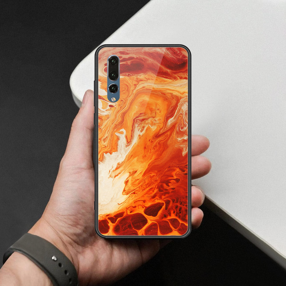 Huawei P20 Pro Cover - Mystic Marble Series - HQ Ultra Shine Premium Infinity Glass Soft Silicon Borders Case